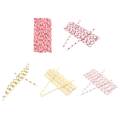 25pc Disposable Paper Straws