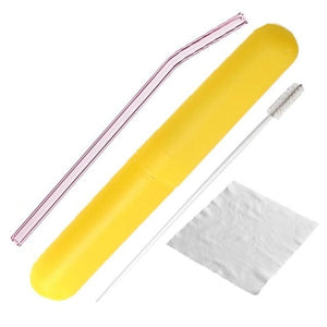 Glass Drinking Straw with Cleaning Brush