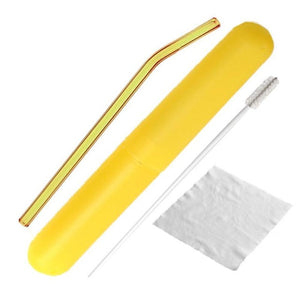 Glass Drinking Straw with Cleaning Brush