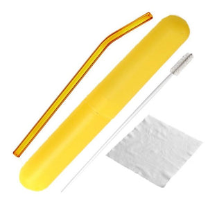 Glass Drinking Straw with Cleaning Brush