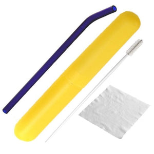 Glass Drinking Straw with Cleaning Brush