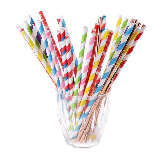 25pc Drinking Paper Straws